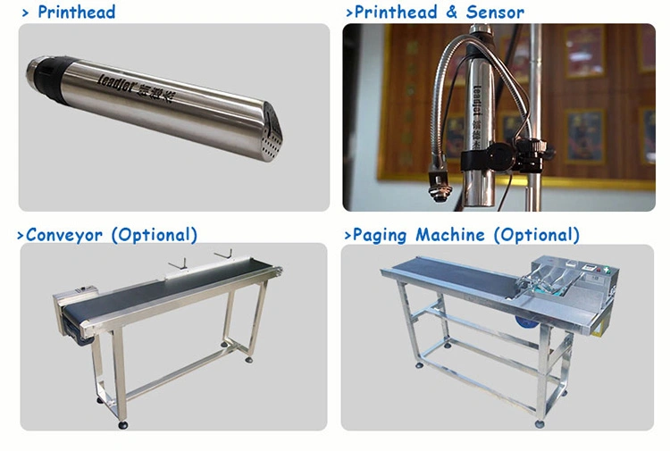 Leadjet Round Nozzle Online Date Number Inkjet Printing Machine Printer