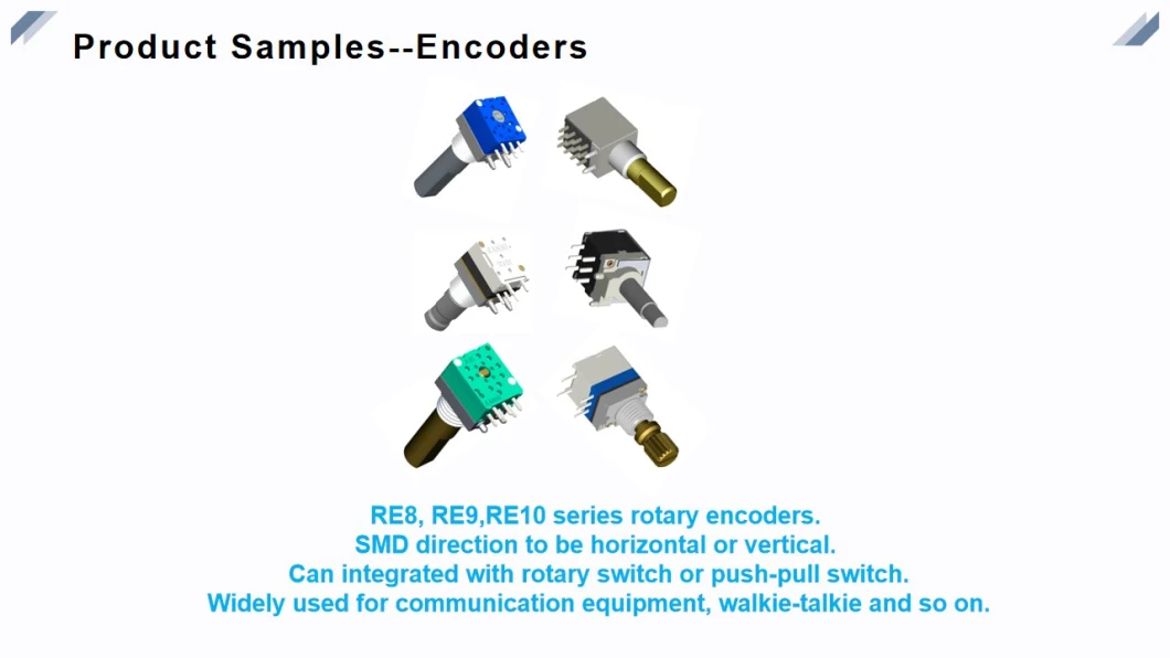 RE9110L 9mm Metal Shaft Encoder with Push Switch